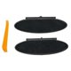 thumbnail image 2 of 2 Pcs Car Sun Visor Interior Makeup Mirror Cover 99670142102 for Porsche 911 996 997 Boxster 986 Cayman 987 Replacement, 2 of 4