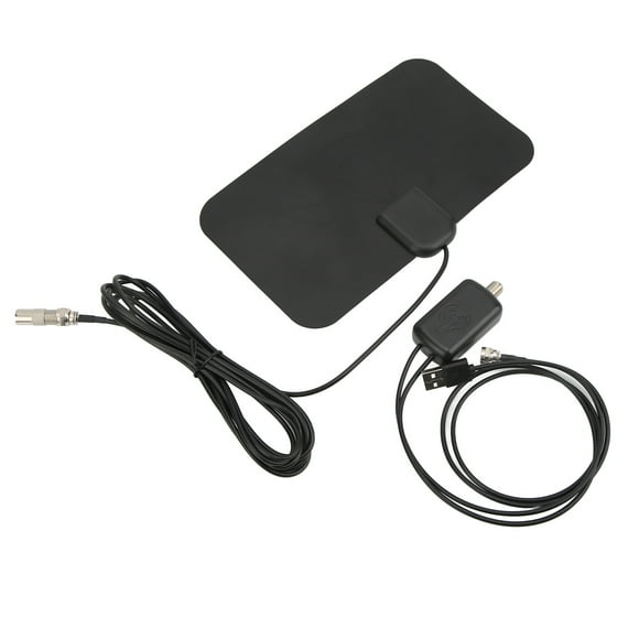 25DBI High Gain Digital TV Antenna with Amplifier, 980 Miles Max Range, 1080P HD ATSC Compatible, Plug-and-Play Installation, 3.7M Cable, ABS Material, Stick-On Design for VHF/UHF Channels (Model
