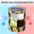 thumbnail image 2 of 12oz Coffee Tumblers Gold and Brown Of Leopard Print Stainless Steel Vacuum Insulated Travel Tumbler Coffee Cups Mug with Lid and Straw with Cleaning Brush for Cold & Hot Drinks, 2 of 5