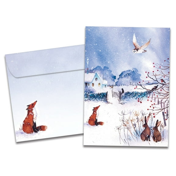 Tree-Free Greetings Solstice Greeting Card, 5 x 7, Winter Serenity (GO68827)