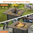thumbnail image 6 of Nuu Garden 30'' Patio Fire Pit Table, 50,000 BTU Propane Gas Fire Pit for Outside Patio, With Lid and Lava Rocks, Ceramic Tile Tabletop, Black, 6 of 11