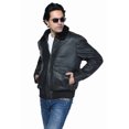 thumbnail image 1 of Men's Leather Jacket with Genuine Fur Collar, 1 of 7