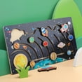 thumbnail image 3 of Solar System Model Board with 9 Planets Spaceship Rocket Module Early Learning Wooden Solar System Model Space Educational Solar System Toy Outer Space Toy for Boys Girls Toddlers Gift St, 3 of 6