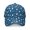 Blue Christmas Santa and Snowflake Pattern, variant on Blue Christmas Snowflake Pattern Baseball Cap, Structured Flat Bill Hat with Snap Closure & Sweatband, Breathable Eyelets Gifts for Sports Outdoor Travel