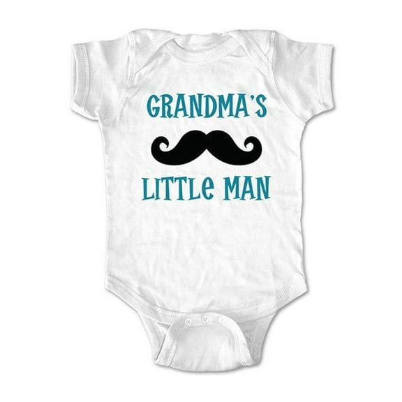 Grandma's little man - wallsparks cute & funny Brand - baby one piece bodysuit - Great baby shower gift!