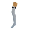 thumbnail image 6 of 5 Pairs Over Knee Thigh Socks Knee-High Warm Stocking Women Boot Sock Leg Warmer High Socks - Light Blue, 6 of 10
