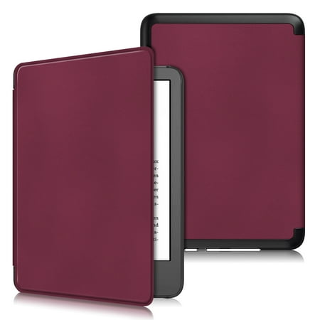 SaniMore for All-New Kindle (11th Generation-2022 Release) 6" Case, Auto Sleep/Wake, Lightweight Rugged PC Case with Tri-Fold Kickstand for Kindle 11th Gen 2022 Women Men, Winered
