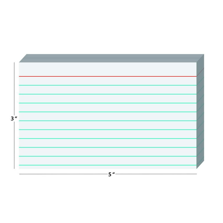 Bazic Ruled Index Card, 3 x 5 - 100 Sheets