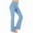 Light Blue, variant on Flared Yoga Ribbed Leggings for Women Wide Leg Pants Casual High Waisted Stretch Soft Workout Trousers