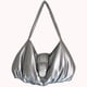 thumbnail image 4 of Bolso de axila de nube para mujer, monedero fruncido de cuero PU para comprador femenino (plata), 4 of 4