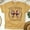 Gold, variant on Touchdown Football Club Shirt | Brown Bow Game Day Tee for Women, CarolinaBlue, Size L
