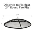 thumbnail image 6 of Sunnydaze 24" Black Mesh-Screen Steel Spark Screen, 6 of 13