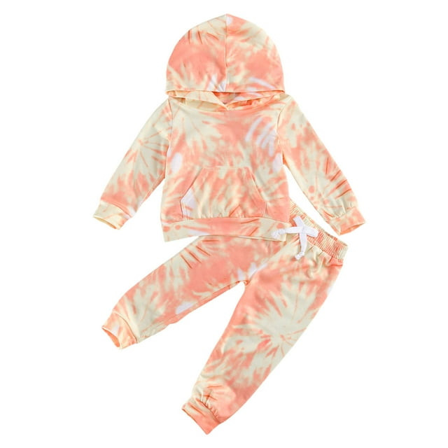 Kmbangi Ensemble 2 Pcs pour Filles, Hauts à Capuche et Pantalons, Vêtements d'Automne
