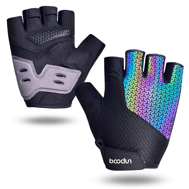 Guantes deportivos Guantes de medio dedo de ciclismo antideslizantes Guantes de levantamiento de pes BOODUN Mitones deportivos