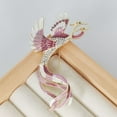 thumbnail image 4 of Mightlink Women Brooch Phoenix Shape Retro Chinese Style Enamel Anti-slip Bag Coat Collar Hat Scarf Decoration Clothes Pin Party Prom Garment Jewelry, 4 of 6