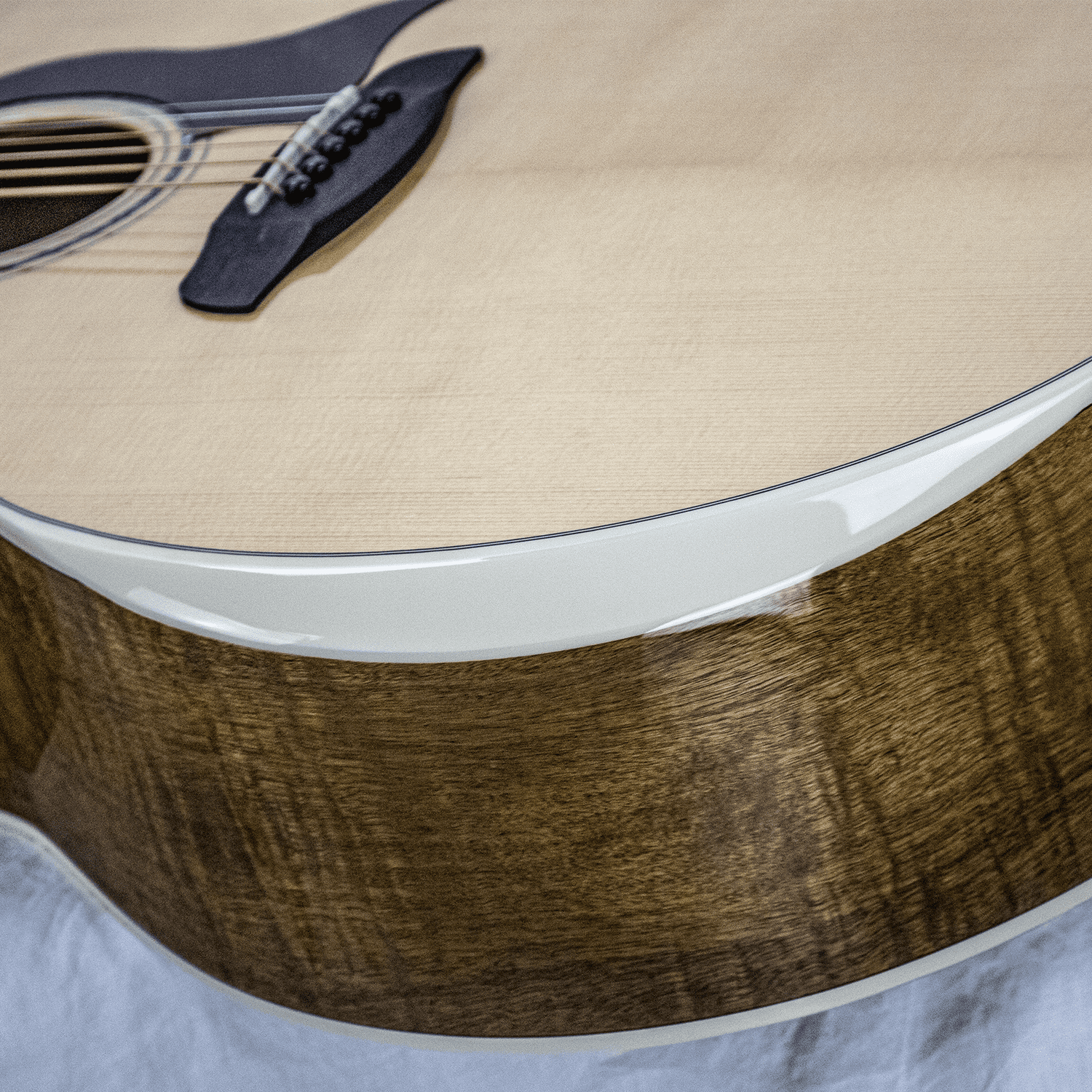 Sawtooth Myrtlewood Jumbo Cutaway 24 Fret Acoustic Electric Guitar with Spruce Top