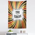 thumbnail image 1 of Circus Tapestry, Classical Colorful Vintage Rays with Grunge Look and Typographic Element, Fabric Wall Hanging Decor for Bedroom Living Room Dorm, 5 Sizes, Camel and Multicolor, by Ambesonne, 1 of 1