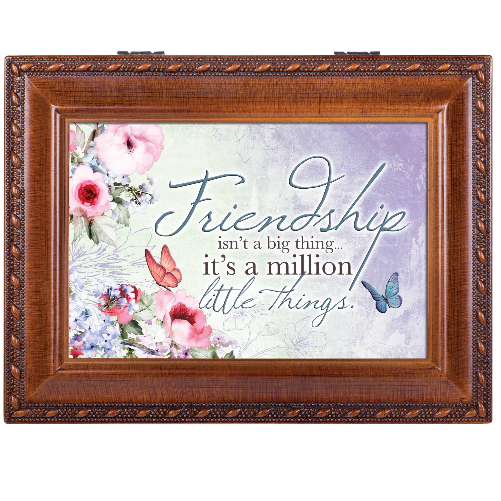 Scatola Portagioie Musicale Cottage Garden 'Dream Believe Achieve' – Con Musica 'What A Wonderful World'