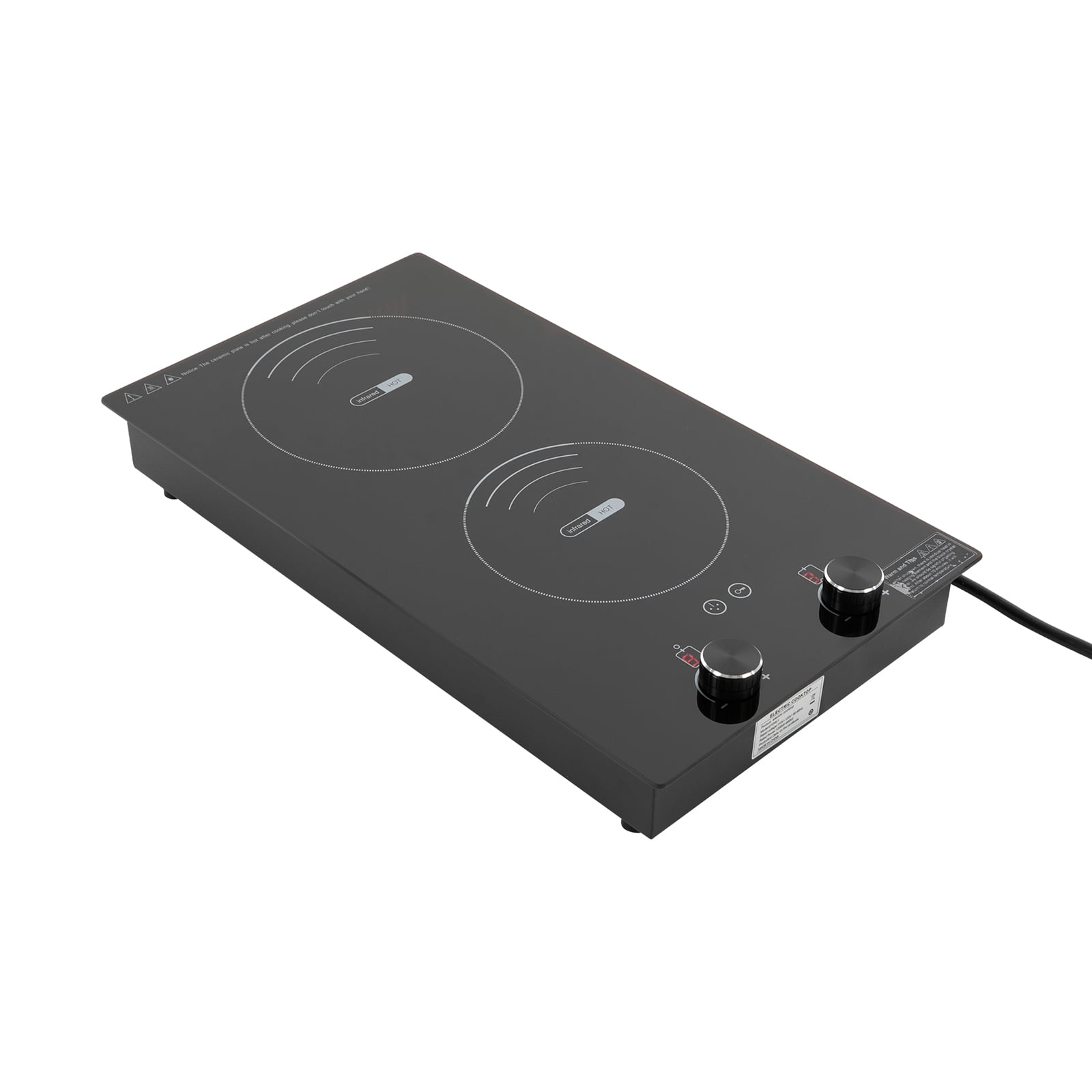Double Induction Cooktop Burner 2100W 110V Electric Cooktop 2 Burner Induction Cooker Cooktop Electric Hob Top 10 Levels