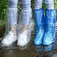 thumbnail image 2 of ZHaobin 30Pcs Disposable Rain Shoe Covers Waterproof Non-Slip Transparent Plastic Outdoor Thickened Wear-Resistant Isolation Foot Covers (10 Blue Ones), 2 of 6