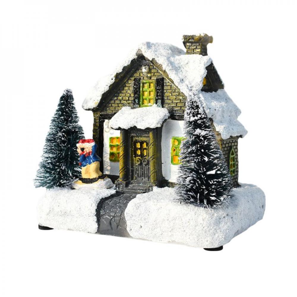 Naiyafly Christmas Village House Decoration,Colourful LED Lights Light