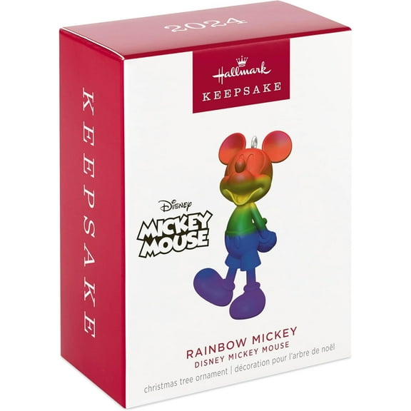 Hallmark 2024 Keepsake Disney Rainbow Mickey Christmas Ornament New with Box