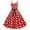 1-Red, variant on Women 50's 60's Polka Dot Dresses, Womens Spaghetti Straps Princess Camisole Dress Wedding Cocktail Party Swing Tea Dress