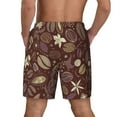 thumbnail image 3 of Kdxio Coffee And Flowers Print Men'S Swim Trunks With Compression Liner 7 Inch Inseam Quick Dry Swim Shorts, 3 of 7