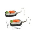 thumbnail image 2 of SUSHANG Imitation Sushi Earrings Novelty Cute Jewelry Womens Food Earings Unique Statement Dangle Earrings, 2 of 3