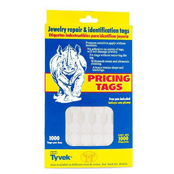 Jewelry Price Tags - Round White (Package of 1000)