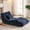 Blue Sofa Bed, variant on Armless Floor Sofa Chair, Low Profile Lounge Seating with Compression Foam, Yoga Leisure Reading Chair for Indoor Living Room, Bedroom, and Office, No Assembly Required