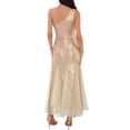 thumbnail image 3 of INSPIRE CHIC Vestido de cóctel de lentejuelas para mujer Maxi de un solo hombro estilo sirena para fiestas de graduación y bodas L Champagne, 3 of 6