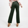 thumbnail image 4 of Difdany Corduroy Pants Women Casual Winter Straight Leg Elastic Waist Pants with Pockets Dark Green L, 4 of 7