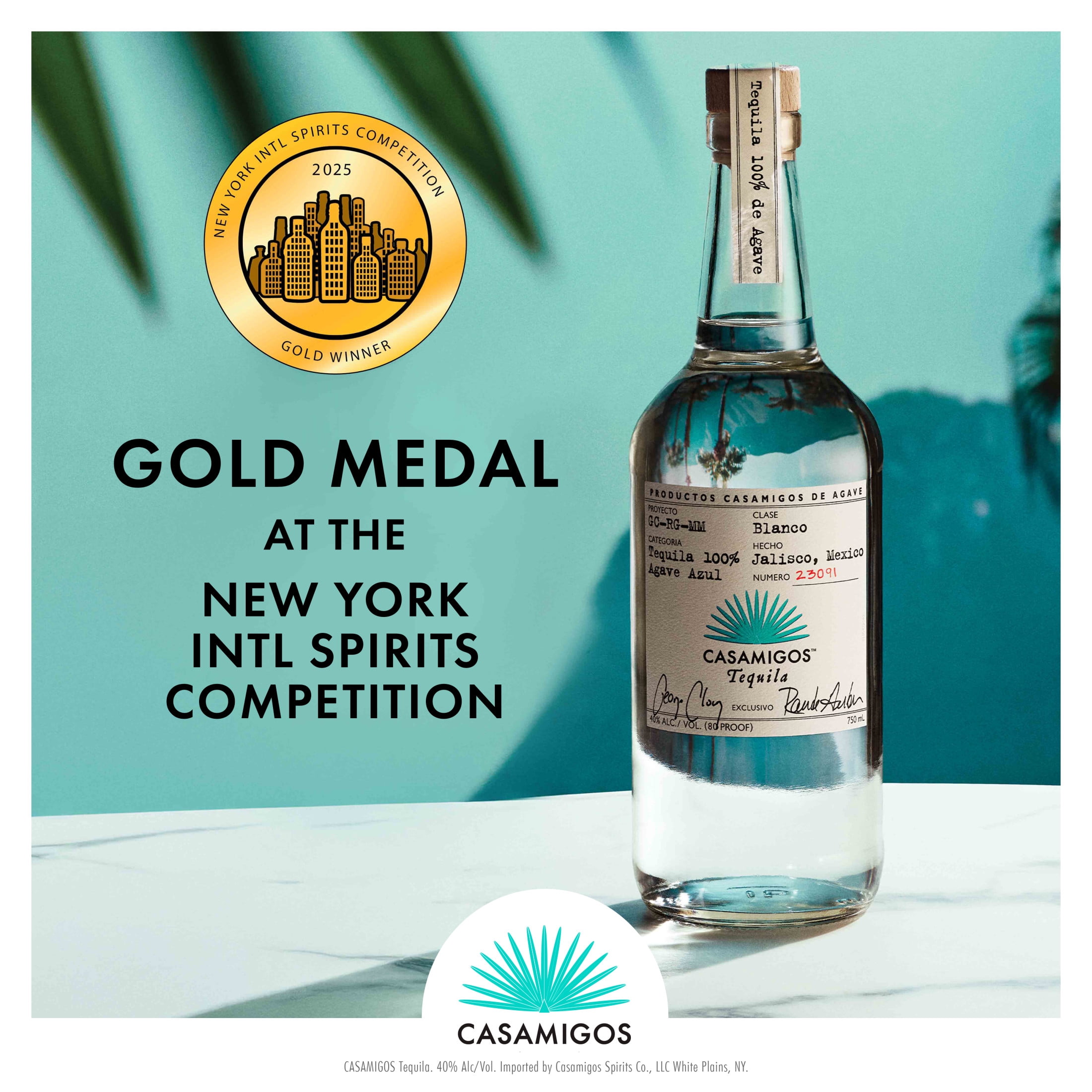 Casamigos Blanco Tequila, 750 mL, 40% ABV