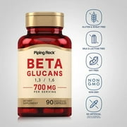 Beta Glucan 1,3 1,6 | 700mg | 90 Capsules | Non-GMO, Gluten Free Supplement | by Piping Rock
