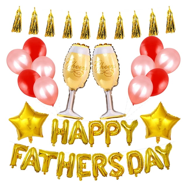 Vaidha Happy Father's Day Decoration 16 Inch Letter Set Holiday Decoration Aluminum Foi