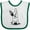 White and Green, variant on Inktastic B/W Frenchie (Darks) Boys or Girls Baby Bib