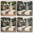 thumbnail image 5 of Garden Patio Chaise Lounge Cover, Heavy Duty Outdoor Lounge Chair Covers, UV Resistant Patio Furniture Covers Waterproof 210D Oxford Cloth All Weather Protection (Beige, 79"W x 28"D x 30"H - 1 Pack), 5 of 8