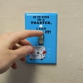 thumbnail image 3 of If it Fits in a Toaster I Can Cook it Funny Humor Plastic Wall Decor Toggle Light Switch Plate Cover, 3 of 4