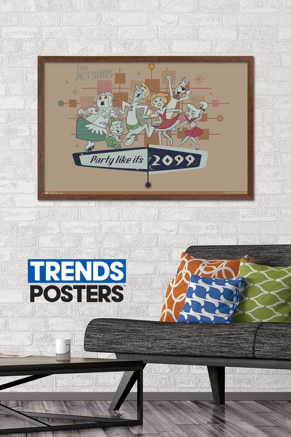 The Jetsons - Party Wall Poster, 22.375" x 34", Framed