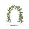 thumbnail image 3 of Artificial Simulated Flower Vine Decorative Rattan for Indoor Outdoor Use, 68.9 Inch Plastic Hanging Garland, 3 of 6