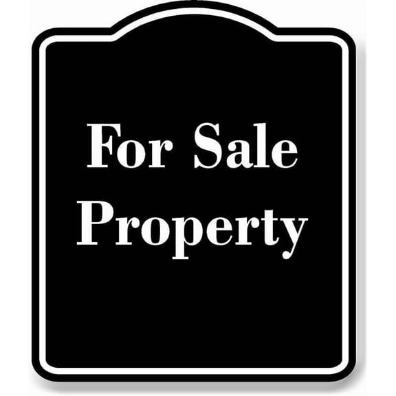 For Sale Property BLACK Aluminum Composite Sign 8.5''x10''