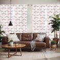 thumbnail image 2 of Ambesonne Flamingo Window Curtains, Hearts Love Valentines, Each 28" W x 84" L, Pale Pink Grey, 2 of 5