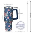 thumbnail image 2 of OBREWU Pioneer Flower Tumbler with Handle and Lid,40oz Pioneer Flower Double Wall Vacuum Insulated Tumbler,Pioneer Flower Cups Gift for Women and Men, 2 of 7