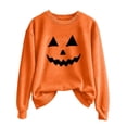 thumbnail image 4 of Halloween Sweatshirt for Women Timeless Womens Hoodless Sweatshirt Casual Letter Crew Neck for Comfort and Seasonal Style in Fall and Winter Gold XXL, 4 of 4