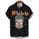 thumbnail image 3 of Camisas japonesas de gato bushido para hombres, ropa con estampado 3D, camisas hawaianas de playa, blusas de manga corta Y2K, ropa vintage, blusa con solapa, 3 of 5