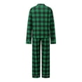 thumbnail image 3 of Rdhnmea Christmas Family Matching Pajamas Set Christmas Plaid Long Sleeve Button Down Shirt with Pants Pjs Set Festival Xmas Party Sleepwear Loungewear, 3 of 9
