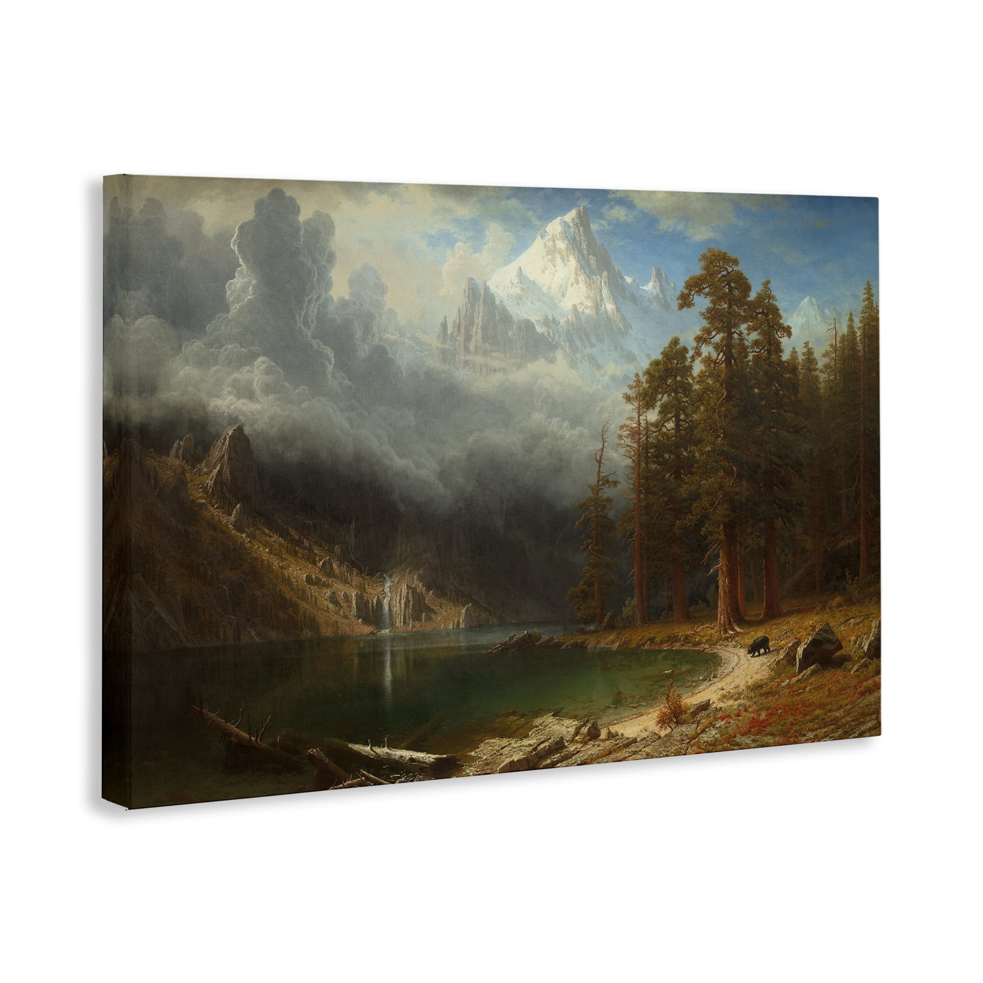 Stupell Industries Classical Bierstadt Mount Corcoron Landscape & Nature Painting Wrapped Canvas Art Print Wall Art, 30 x 20