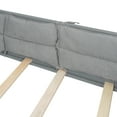 thumbnail image 6 of Harper & Bright Designs Full Size Floor Bed for Boys Girls with Fence, Wood Floor Platform Bed Upholstered Pillow, Gray, 6 of 12