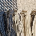 thumbnail image 6 of Farmhouse Plaid Throw 50x60" with 3" Fringe, French Blue, 6 of 7